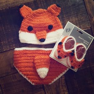 Crocheted baby outfit